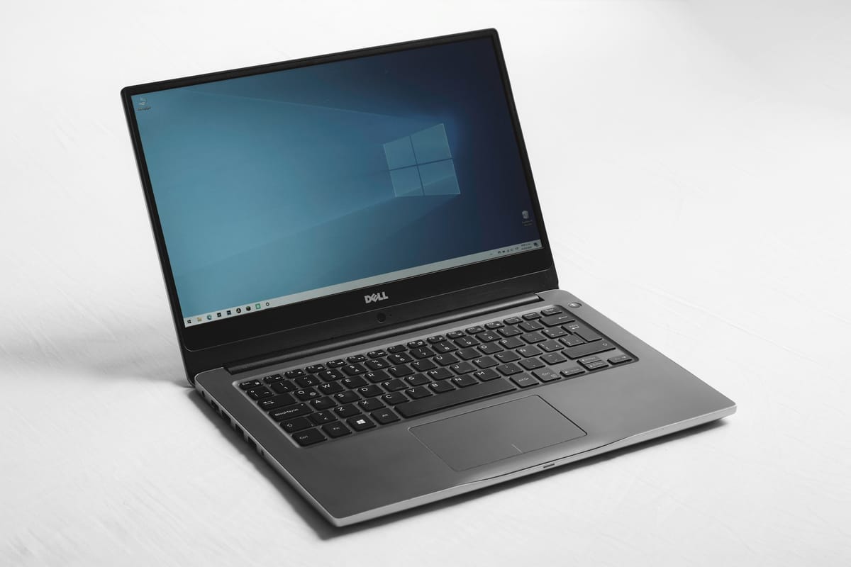 A Dell laptop showing the Windows desktop