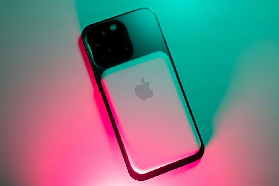 A close-up of a mobile phone on a table